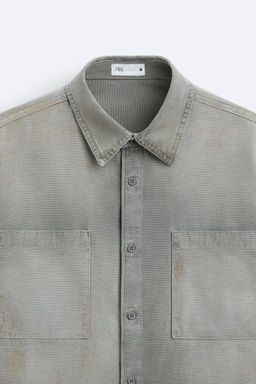 ACID WASH DENIM GOMLEK - Zara фото 8