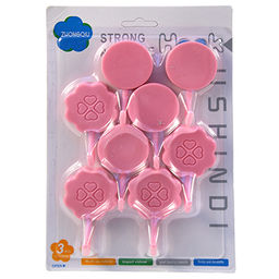 Крючок на липучке пластмассовый, 8 штук в блистере, микс (Китай) - Домашняя Мода фото 2