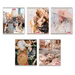 Светоч 96ТЕТк-001 Тетрадь ученическая общая, A5 96 л. на скобе 60 г/кв.м , белизна 100 % 5 шт. клетка 000765 Селфи