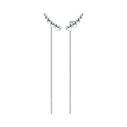 Серьги из серебра без вставки, Л-13074