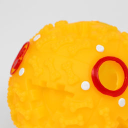 Квакающий мяч для собак большой, жёсткий, 9,5 см, жёлтый - Пижон фото 8