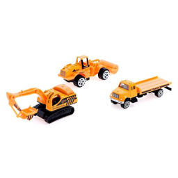 Набор металлических машин Строительная техника, 3 штуки, МИКС - Автоград фото 2