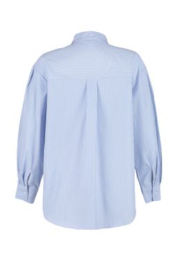 Mavi Cizgili Oversize/Genis Kal?p Dokuma Gomlek TWOSS23GO00144