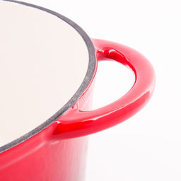 40622 Кастрюля чугун 4,7 л эмаль/покрытие красная MB (х2) - Mayer&boch фото 4