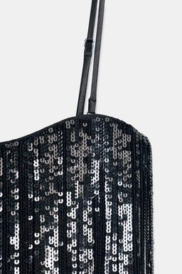 ZW COLLECTION LIMITED EDITION SEQUINNED FRINGED DRESS - Zara фото 8