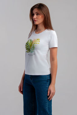 Арт. 3750 Футболка женская 42-50 (5 шт) Цвет:белый - Калинка фото 2