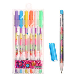 Набор гелевых ручек 6 штук, разноцветные стержни, в пластиковой упаковке - Simaland фото 2