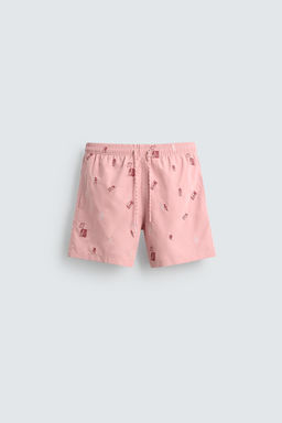 SWIMMING TRUNKS WITH COMBINED EMBROIDERY - Zara фото 7
