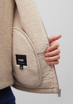 Beyaz Suni Deri Ceket - Mavi фото 8