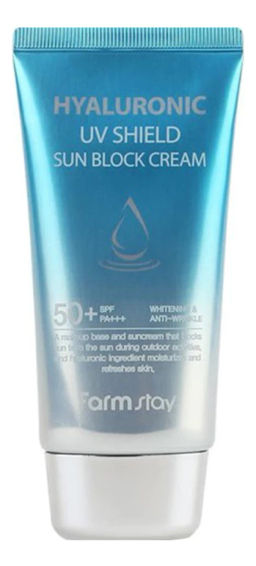 Крем солнцезащитный легкий увлажняющий FARMSTAY Hyaluronic UV Shield Sun Block Cream SPF50+ PA+++, 70ml