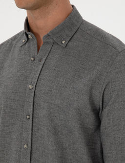 Gri Slim Fit Uzun Kollu G_mlek - Pierre cardin фото 7
