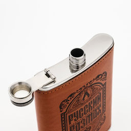 Фляжка Русский размах, нержавеющая сталь, 270 мл, 9 oz