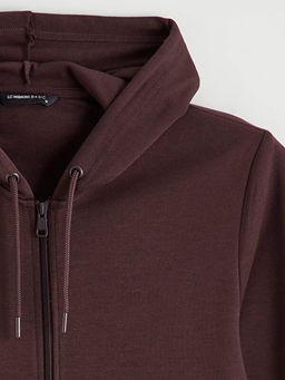 Kap??onlu Erkek Fermuarl? Sweatshirt