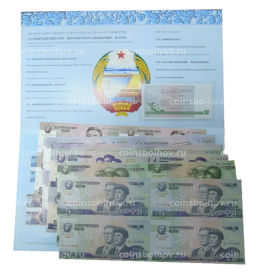 Банкнота Набор банкнот (квартблоки) Северной Кореи (в буклете)