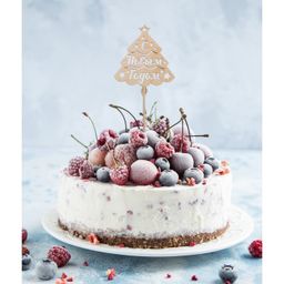 Цена за 5 шт. Топпер деревянный С Новым годом Ёлка 115х120 - Страна карнавалия фото 2