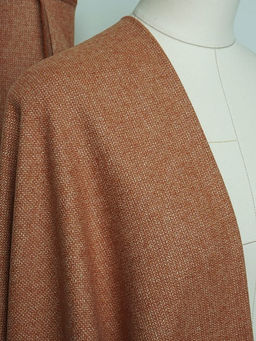 Шерсть пальтово-костюмная Твид Мелкая елочка цв.терракотово-бежевый, ш.1.5м, шерсть-40%, п/э-60% - Купава фото 5