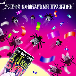Хлопушка-сюрприз Жуткий бум с мухами - Страна карнавалия фото 4