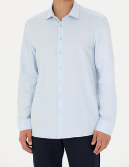Рубашка Mavi Slim Fit светло-голубая