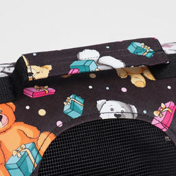 Сумка-переноска каркасная Плюшевые медведи, размер S, 37 х 15 х 22 см - Пижон фото 8