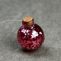 Гирлянда Нить 1.6 м с насадками Шарики с розовым конфетти, IP20, серебристая нить, 15 LED, от батареек АА?2, свечение тёплое белое - Luazon lighting фото 4