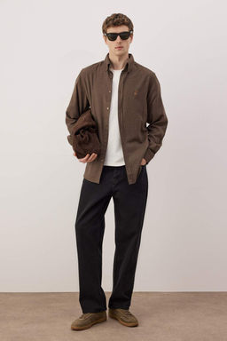 Lacivert Regular Erkek Flanel Nak?sl? Gomlek TMNAW26GO00010 - Trendyolmilla фото 11