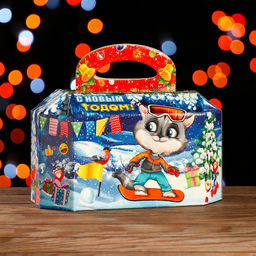 Цена за 5 шт. Подарочная коробка Подарки для котят, 16,5 х 29 х 17 см