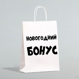 Пакет подарочный крафтовый, Новогодний бонус, белый, 32 х 24 х 10,5 см - UPAK LAND фото 5