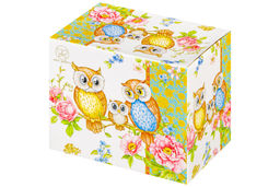 Чайник 380 мл 17*10*12 см "Совушки" фарфор NEW BONE CHINA