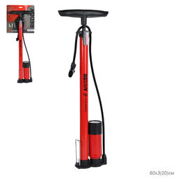 Насос напольный с манометром COMIRON REDDY стальной цилиндр стальная складная ножка ручка и основание литой пластик Presta-Schrader-Dunlop /уп 20/ - Галеонтрейд фото 6