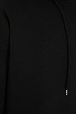 TRENDYOL MAN Siyah Oversize/Genis Kesim Kapusonlu Ici Polar/S?cak Tutan Cicek Bask?l? Sweatshirt TMNAW22SW1651 - Trendyolmilla фото 7