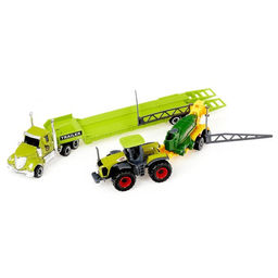 Грузовик металлический «Ферма», с трактором, МИКС, в пакете