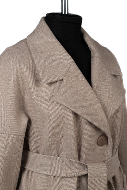 Пальто женское демисезонное (пояс) - El podio фото 9