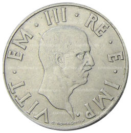 Монета 2 лиры 1939 года Италия