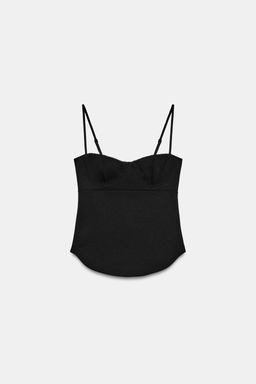 CORSETRY-INSPIRED STRAPPY TOP - Zara фото 10