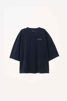 CAMISETA OVERSIZE FIT ESTAMPADO WILLY CHAVARRIA X ZARA / Marino