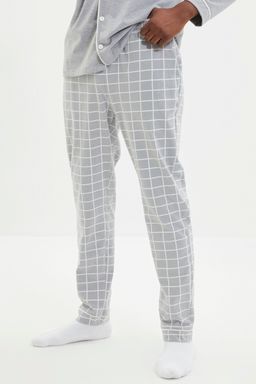 TRENDYOL MAN Lacivert Erkek Regular Fit Ust Biye Detayl? Orme %100 Pamuk Pijama Tak?m? TMNAW22PT1073 - Trendyolmilla фото 3