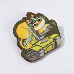 Подарочный набор 23 февраля блокнот А6, значок, наклейки и карандаши 2 шт. - Artfox фото 12