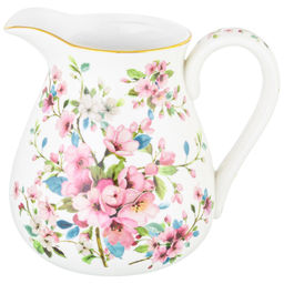 Кувшин 1,2 л 17*13,5*15 см "Яблоневый цвет на белом" NEW BONE CHINA