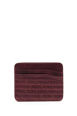 Мужская бордовая красная карточка