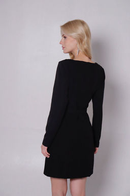 Платье чёрное с асимметричным вырезом - Martichelli фото 8