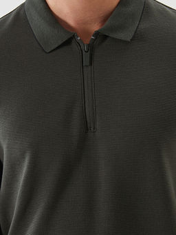Polo Yaka Uzun Kollu Erkek Sweatshirt