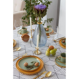 Набор Доляна скатерть 145х200см/салфетки 40х40см 4шт, Тренд бел, 100%пэ, рогожка 200 гр/м  фото 5