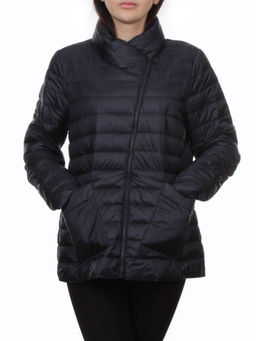 K-635 DK. BLUE Куртка демисезонная стеганая женская (70 гр. холлофайбер) - Фабричный китай фото 3