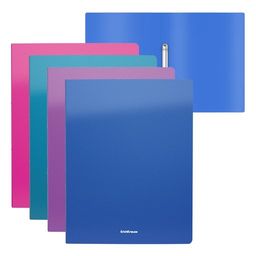 Цена за 4 шт. Папка на 2 кольцах пластиковая ErichKrause Diamond Vivid, 24мм, A4, ассорти (в пакете по 4 шт.)