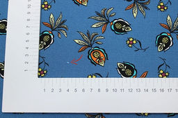 Штапель Ямина цв.насыщенный петроль, СОРТ2, ш.1.45м, вискоза-100%, 100гр/м.кв - Купава фото 7