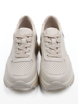 03-A195-5A BEIGE Кроссовки женские (натуральная кожа)