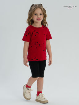 Костюм Актив сердечки на красном-черный - Sovalina фото 9