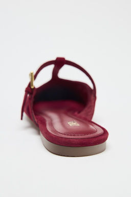 SPLIT SUEDE SLINGBACK SHOES WITH STRAP - Zara фото 4