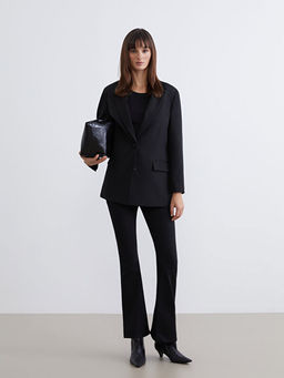 Krep Kad?n Blazer Ceket