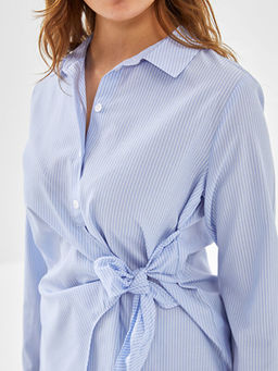 ?izgili Poplin Kad?n G?mlek